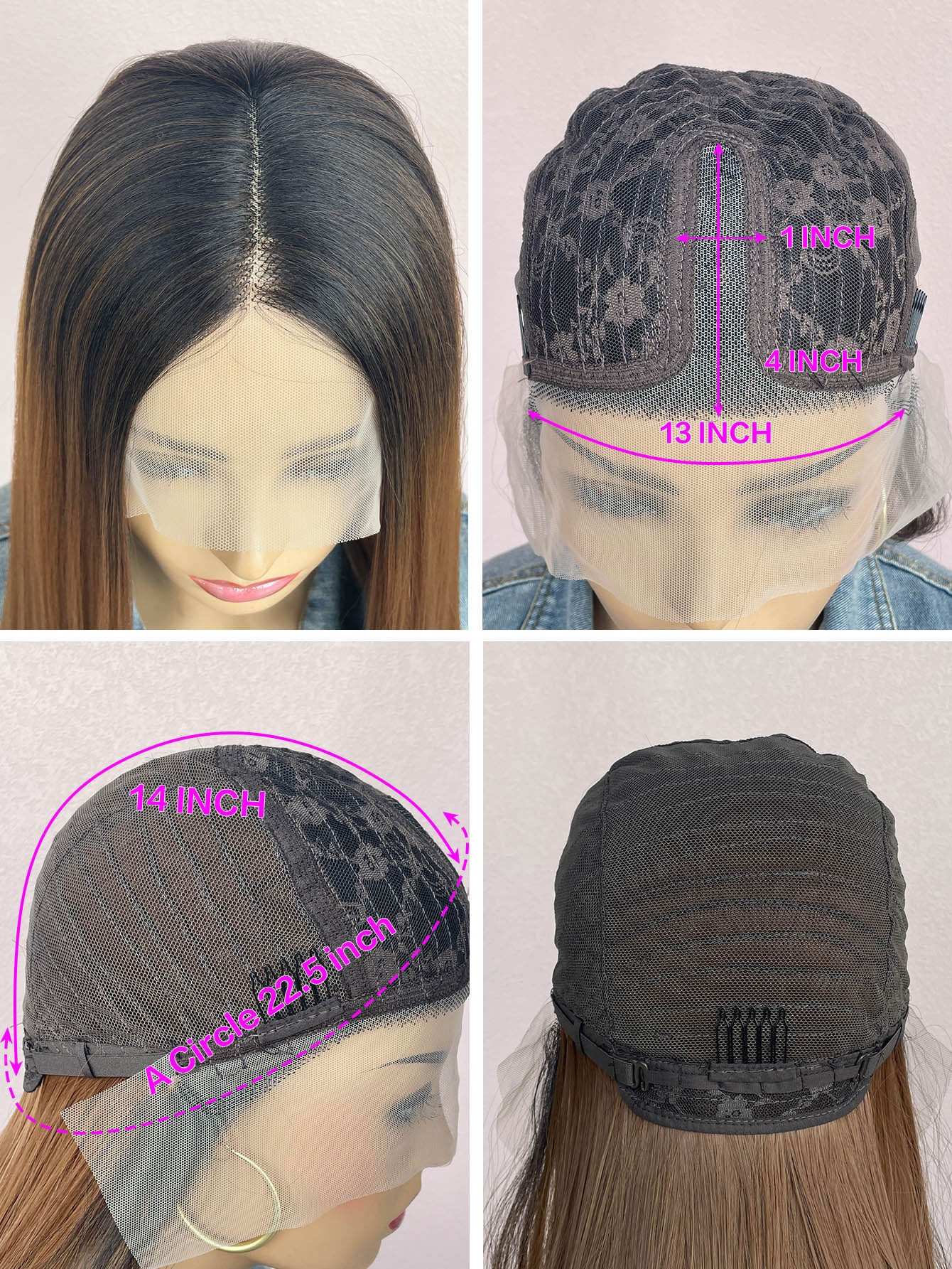 Natural-Look 13x4x1 T-Part Synthetic Lace Front Wig for Effortless Style